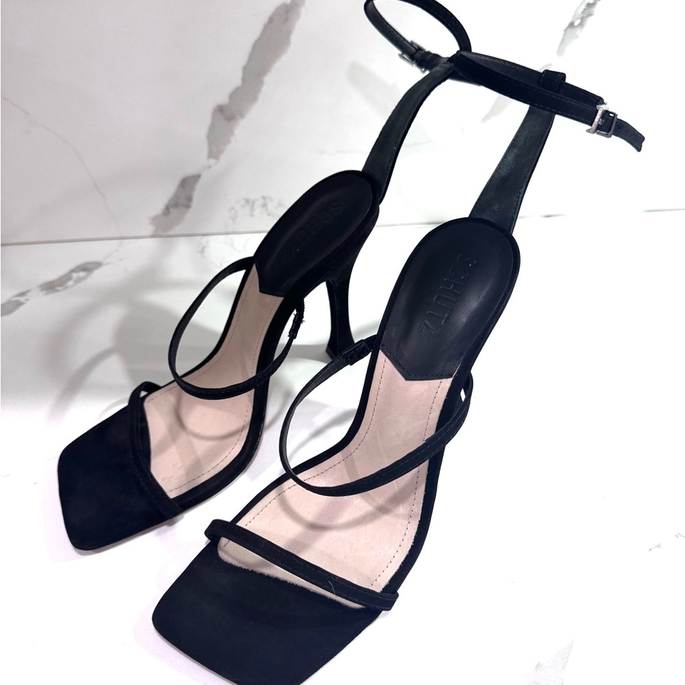 SCHUTZ Black Strappy Heels